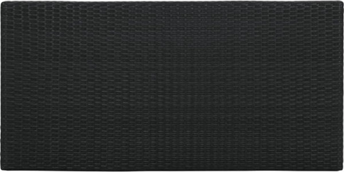 Vidaxl Bartafel Met Opbergrek 120x60x110 Cm Poly Rattan - Zwart