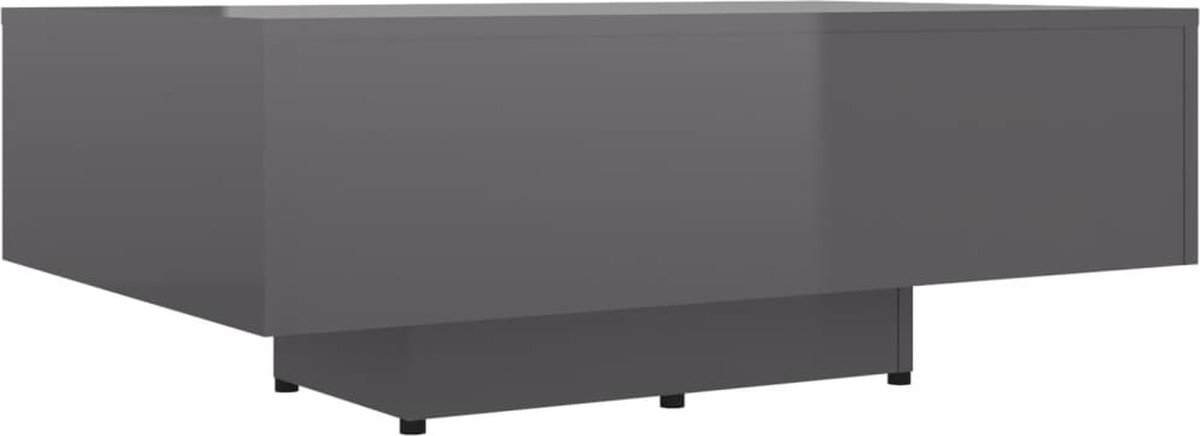 Vidaxl Salontafel 85x55x31 Cm Spaanplaat Hoogglans - Grijs