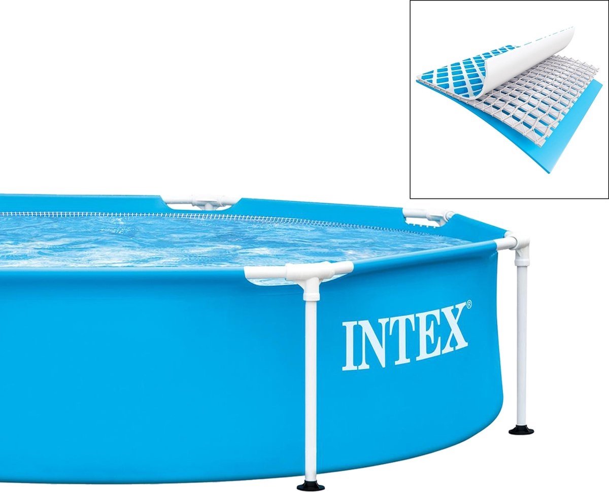 Intex Opzetzwembad 244 X 51 Cm Staal/pvc - Blauw