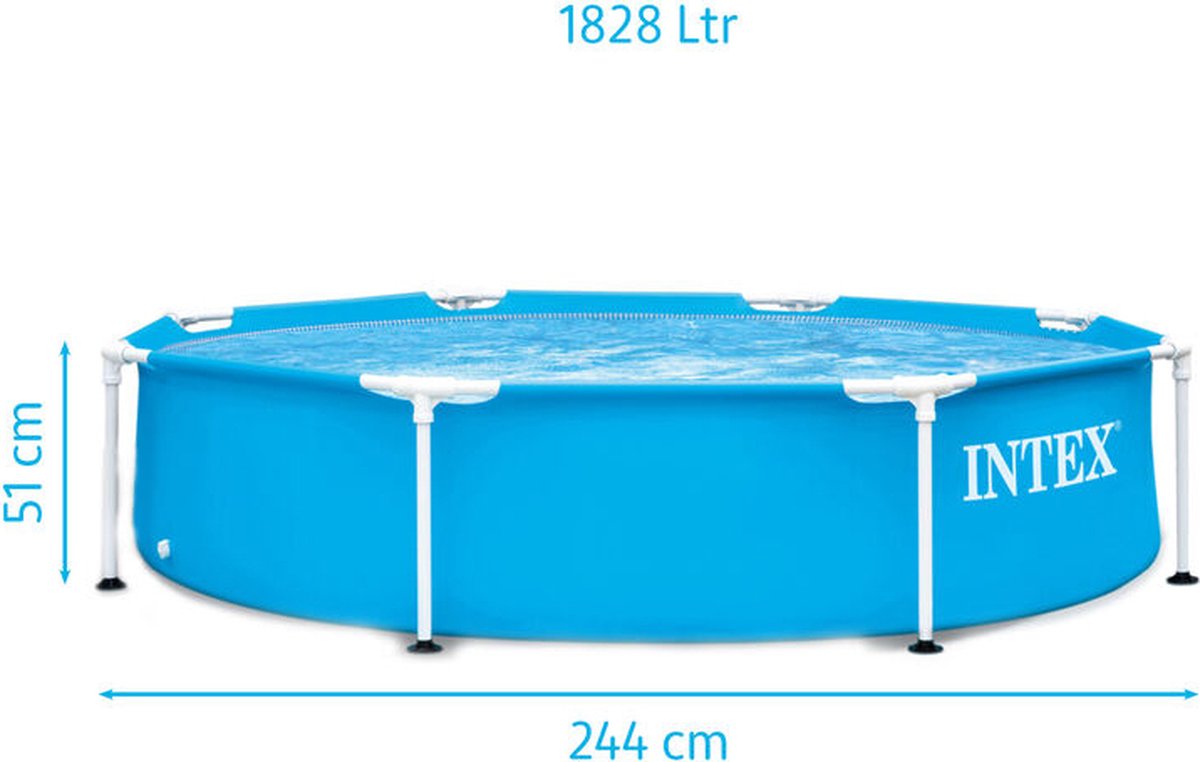 Intex Opzetzwembad 244 X 51 Cm Staal/pvc - Blauw