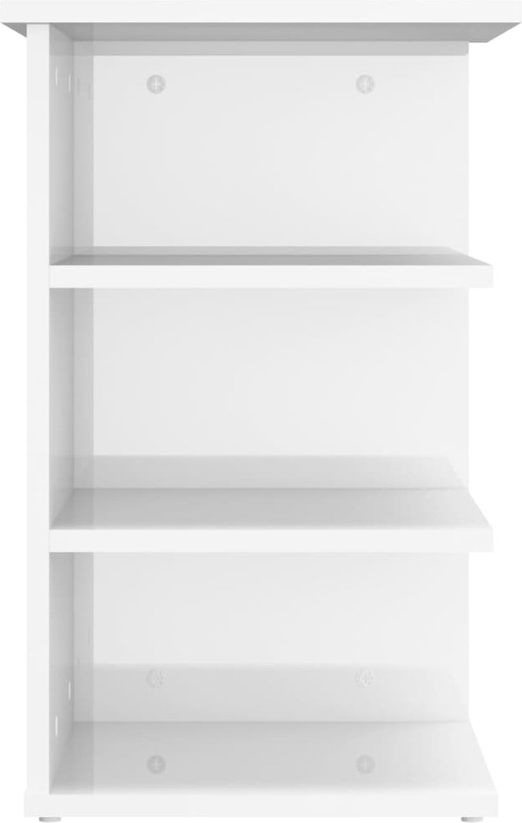 Vidaxl Bijzetkast 35x35x55 Cm Spaanplaat Hoogglans Wit