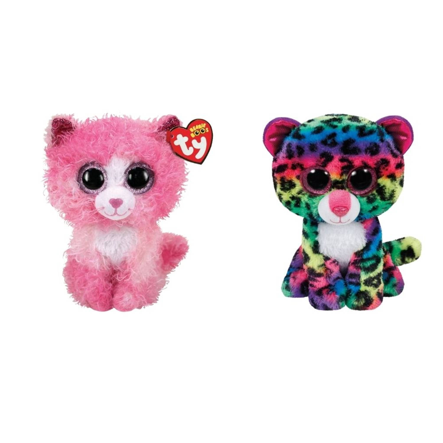 ty - Knuffel - Beanie Boo&apos;s - Reagan Cat & Dot Leopard