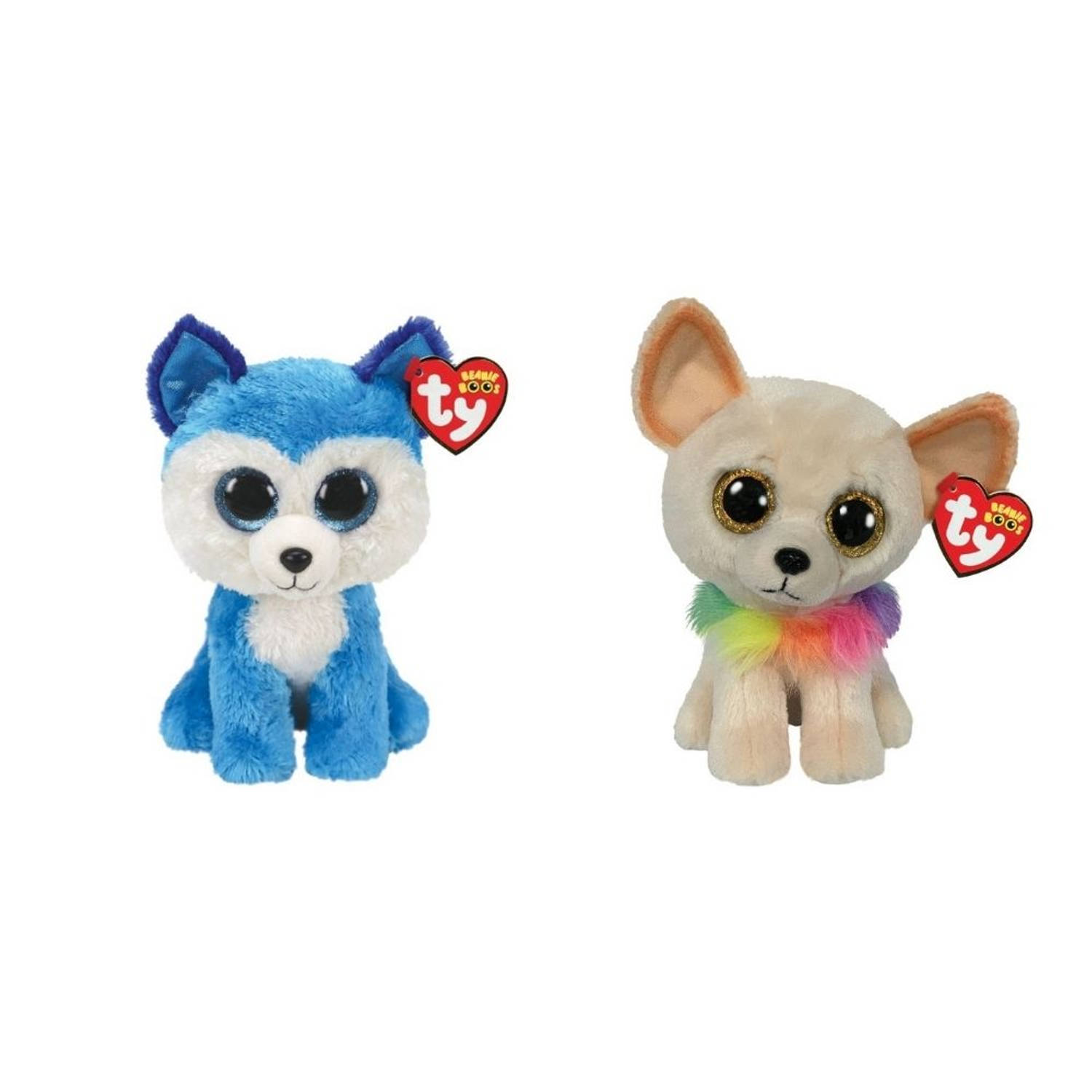 ty - Knuffel - Beanie Boo&apos;s - Prince Husky & Chewey Chihuahua