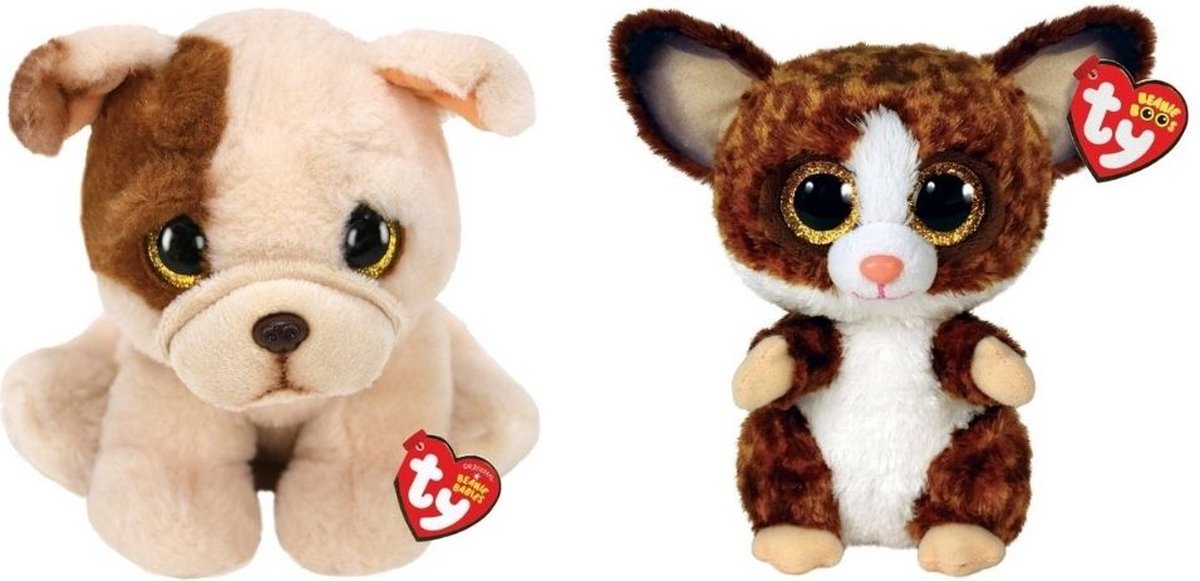 ty - Knuffel - Beanie Buddy - Houghie Dog & Bush Baby Galago