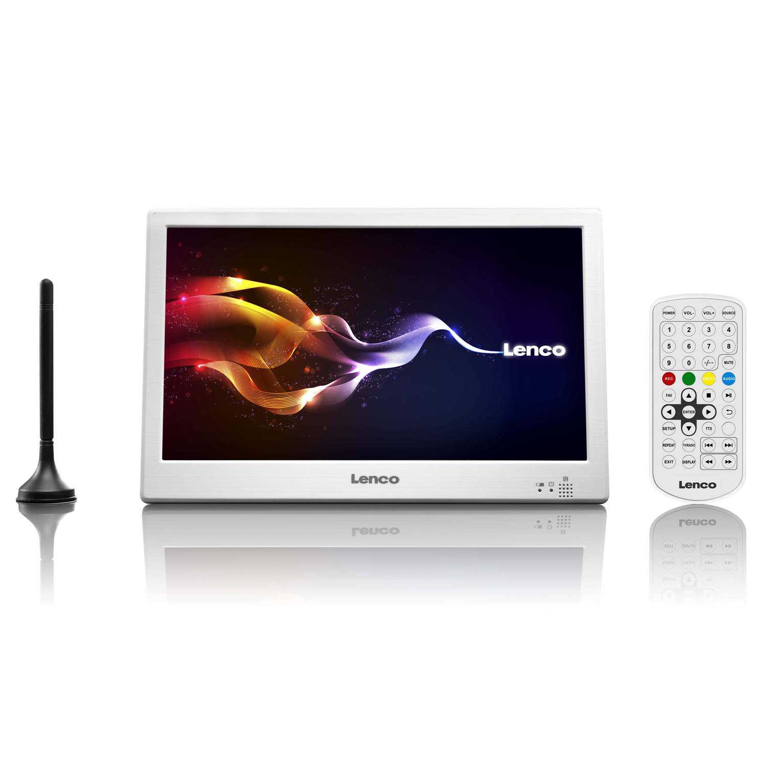 Lenco Draagbare Lcd Tv 10"" Dvb-t2 En Hdmi Tft-1028wh Wit