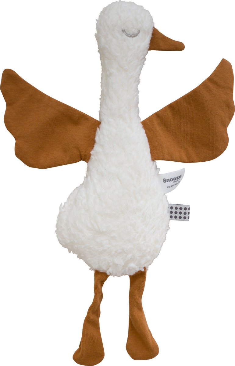 Snoozebaby Knuffel Eendje Diddy Duck Off White - 30 Cm