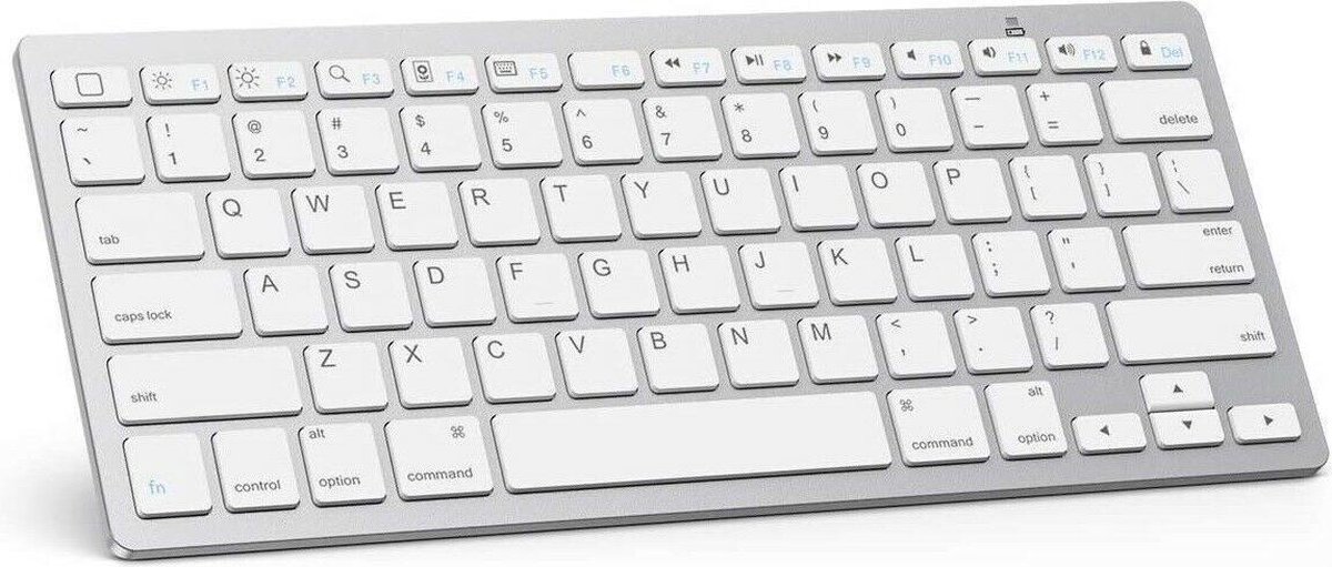 Draadloos Toetsenbord - Wireless Keyboard - Bluetooth - - Wit