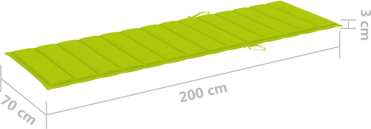 Vidaxl Ligbed Tweepersoons Met Heldere Kussens Geïmpregneerd Hout - Groen