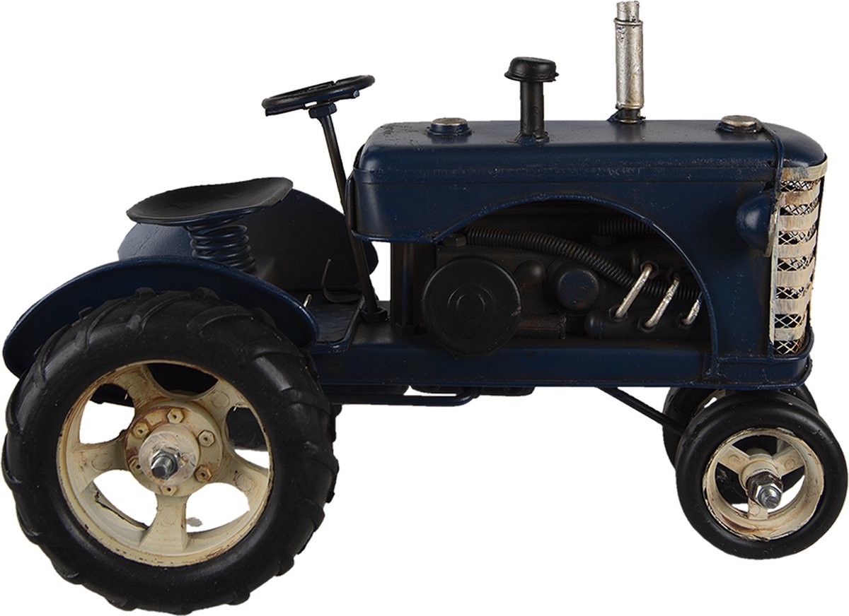 Clayre & Eef e Model Tractor 25*15*18 Cm 6y4611 - Blauw