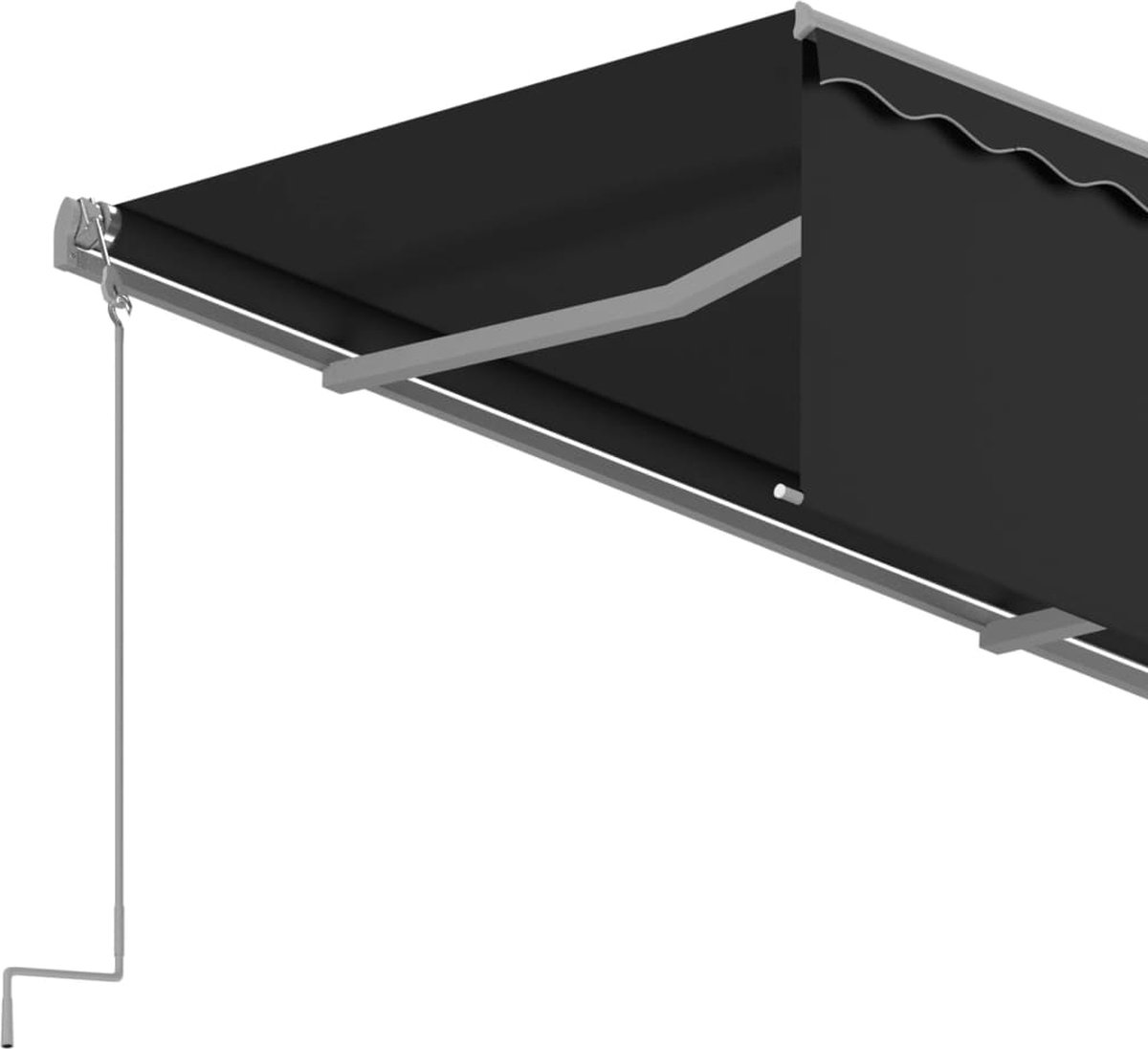 Vidaxl Luifel Automatisch Uittrekbaar Met Rolgordijn 4x3 M Antraciet