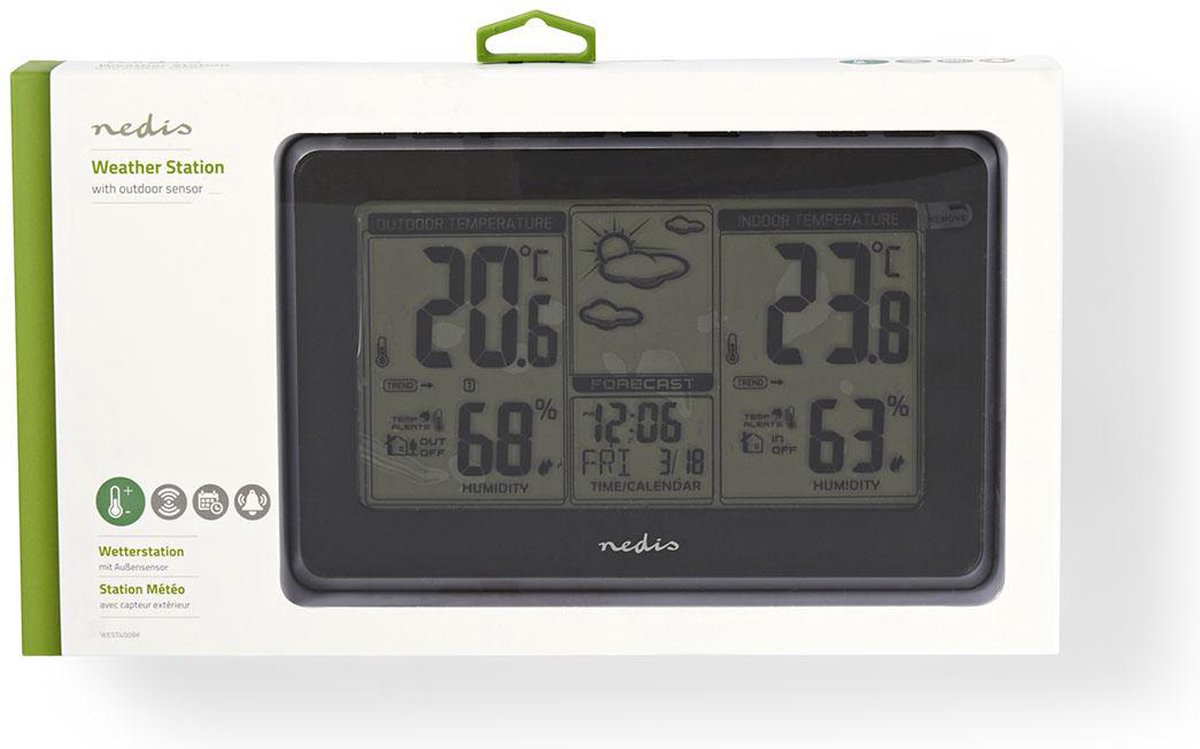 Nedis Weerstation - West400bk - Zilver