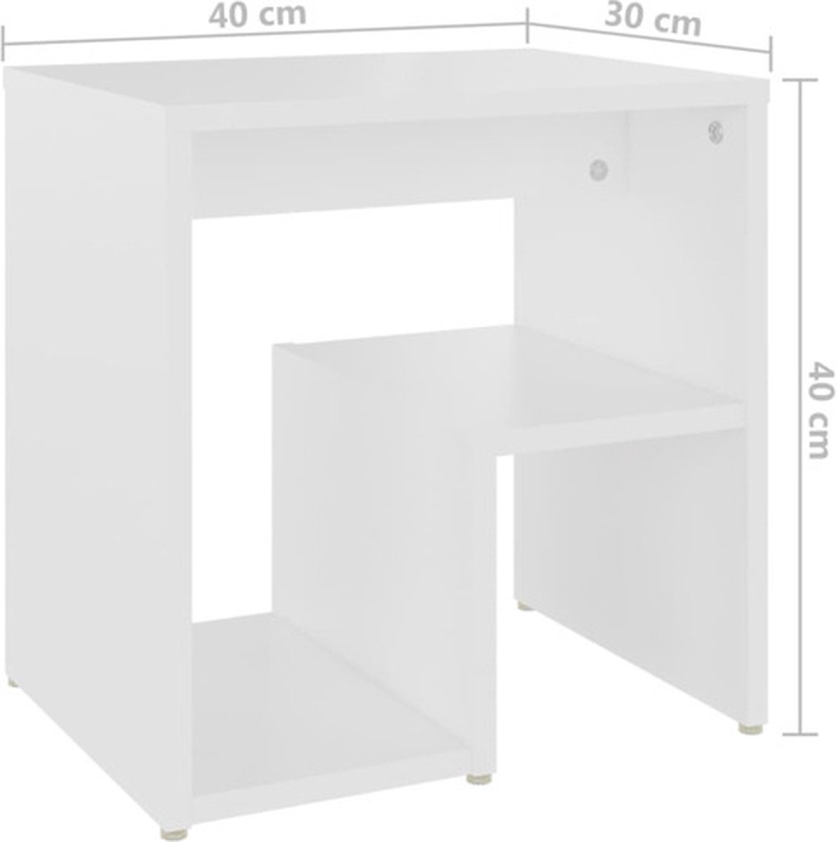 Vidaxl Nachtkastje 40x30x40 Cm Spaanplaat Wit
