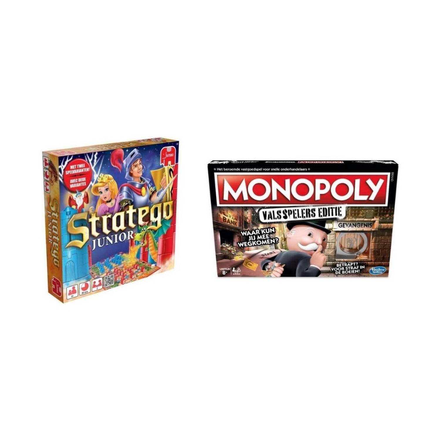 Hasbro Spellenbundel - 2 Stuks - Stratego Junior & Monopoly Valsspelereditie