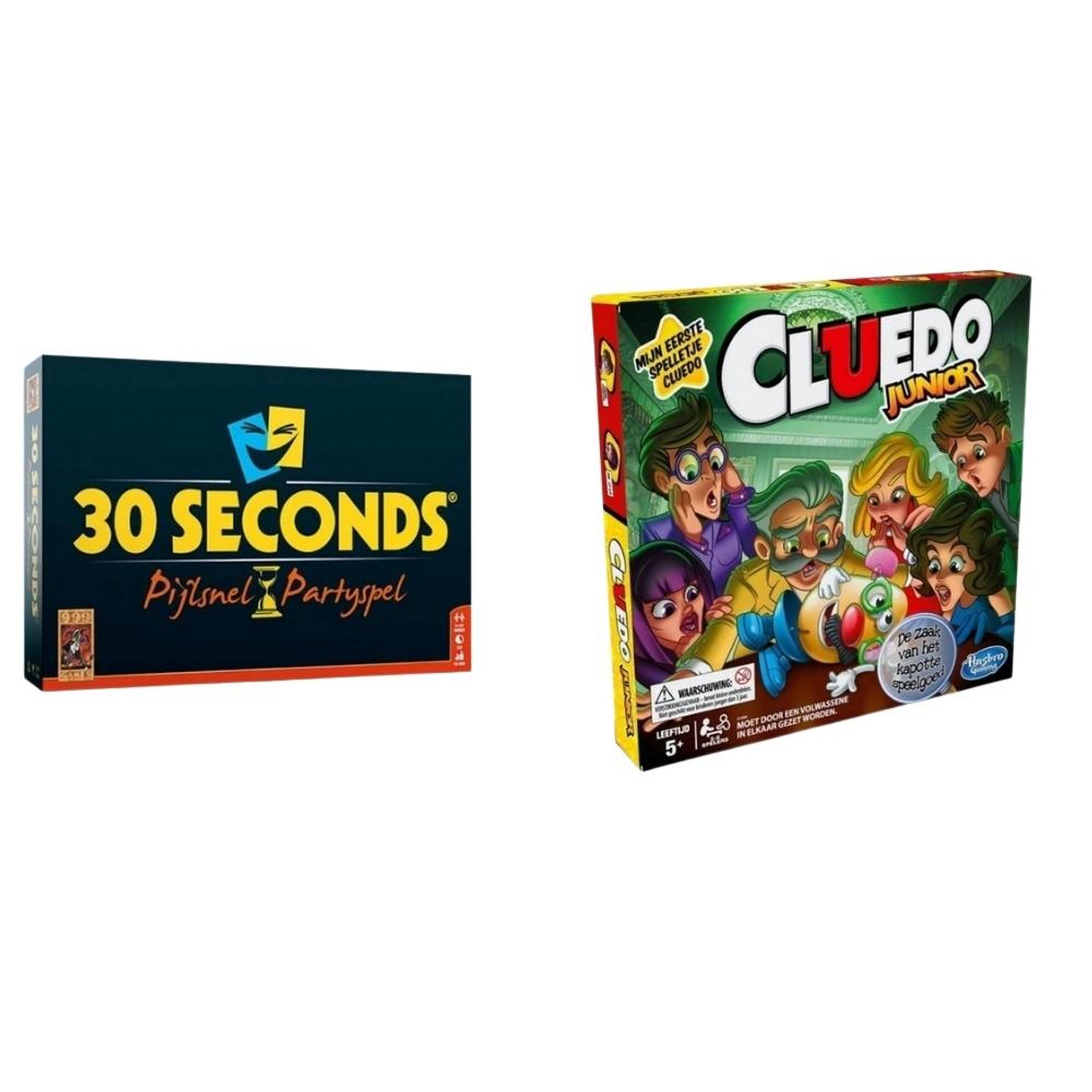 Spellenbundel - 2 Stuks - 30 Seconds & Cluedo Junior