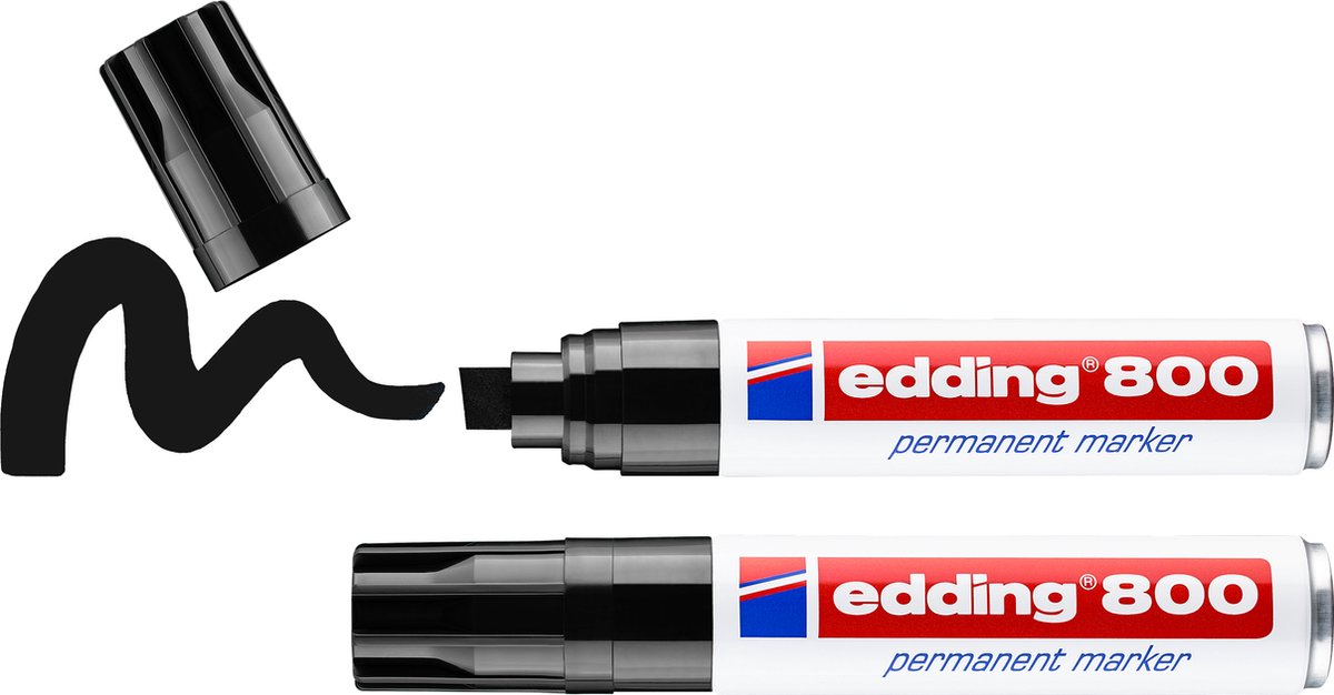 Edding Permanent Markers 2 St 800 - Zwart