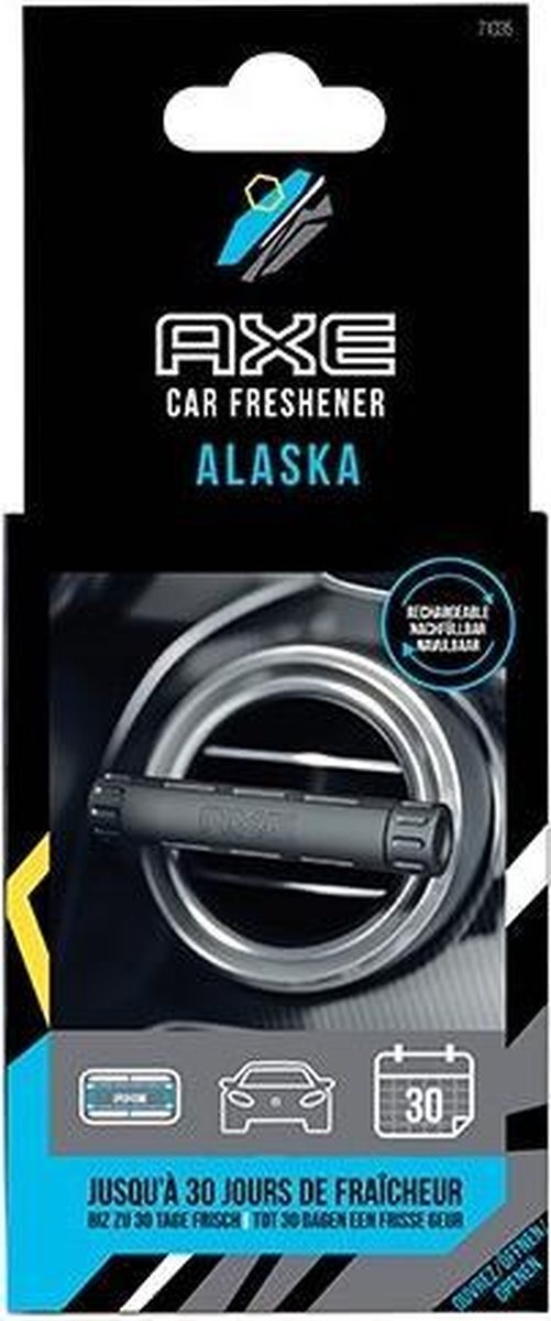 Axe Luchtverfrisser Alaska Aluminium/zilver 3-delig - Zwart
