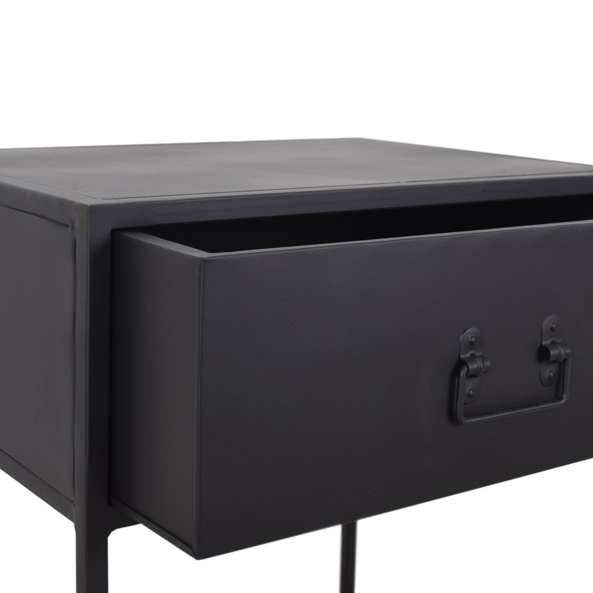 Loft42 Djax Nachtkastje Met Lade Metaal - 50x47x35 - Zwart