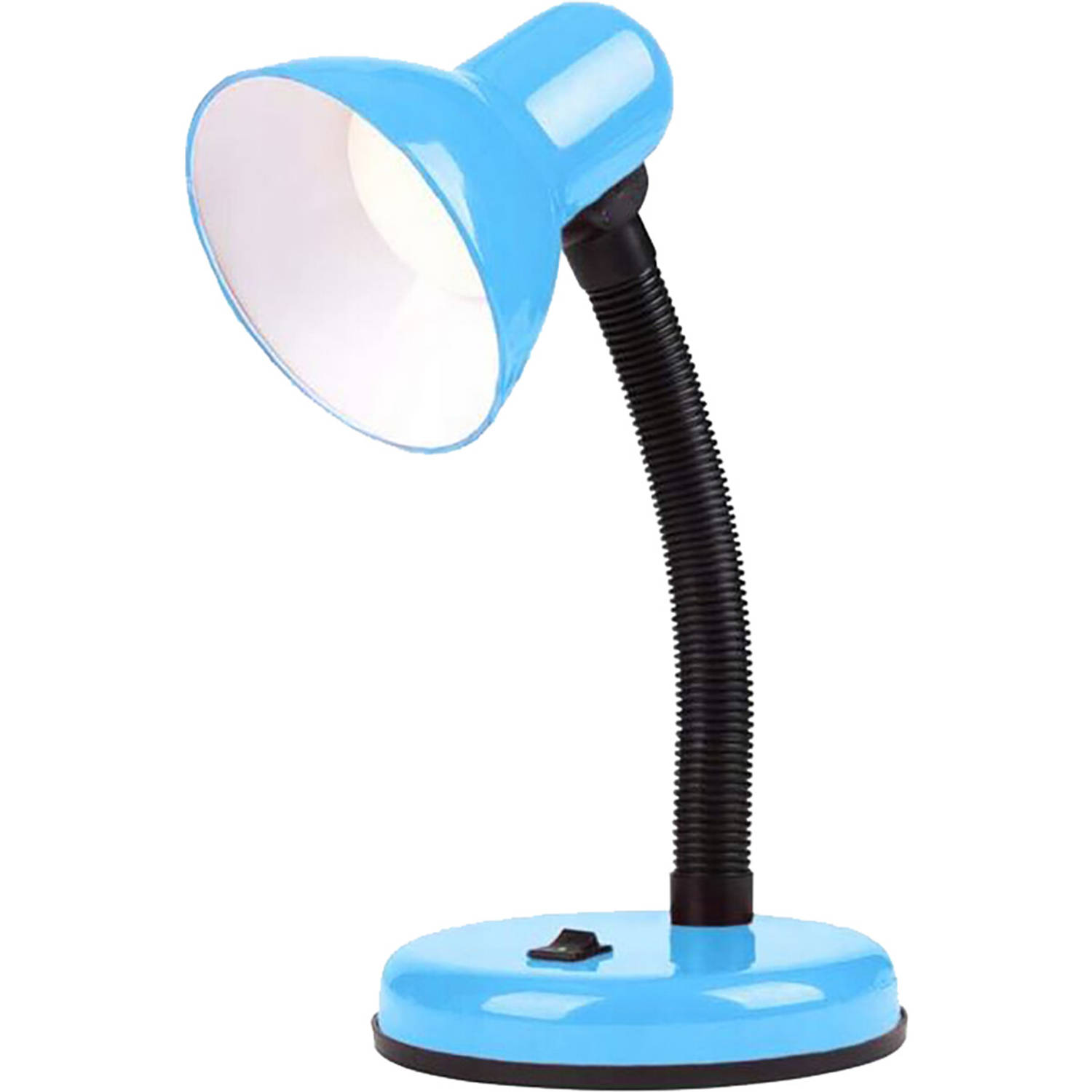 BES LED Led Bureaulamp - Velvin Brin - E27 Fitting - Aan/uit Schakelaar - Flexibele Arm - Blauw