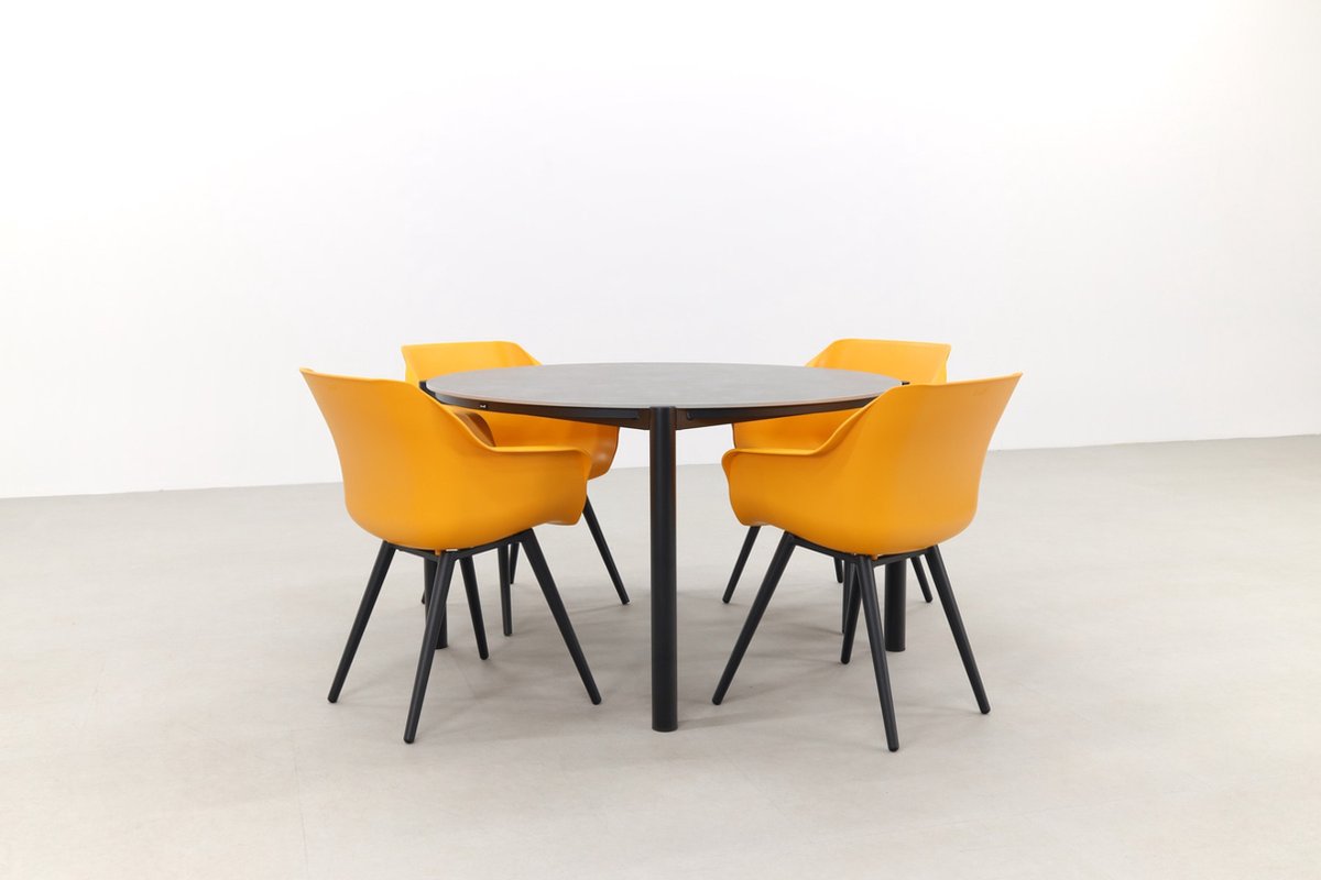 Hartman Sophie Indian Orange/arezzo 130 Cm. Tuinset - 5-delig - Zwart
