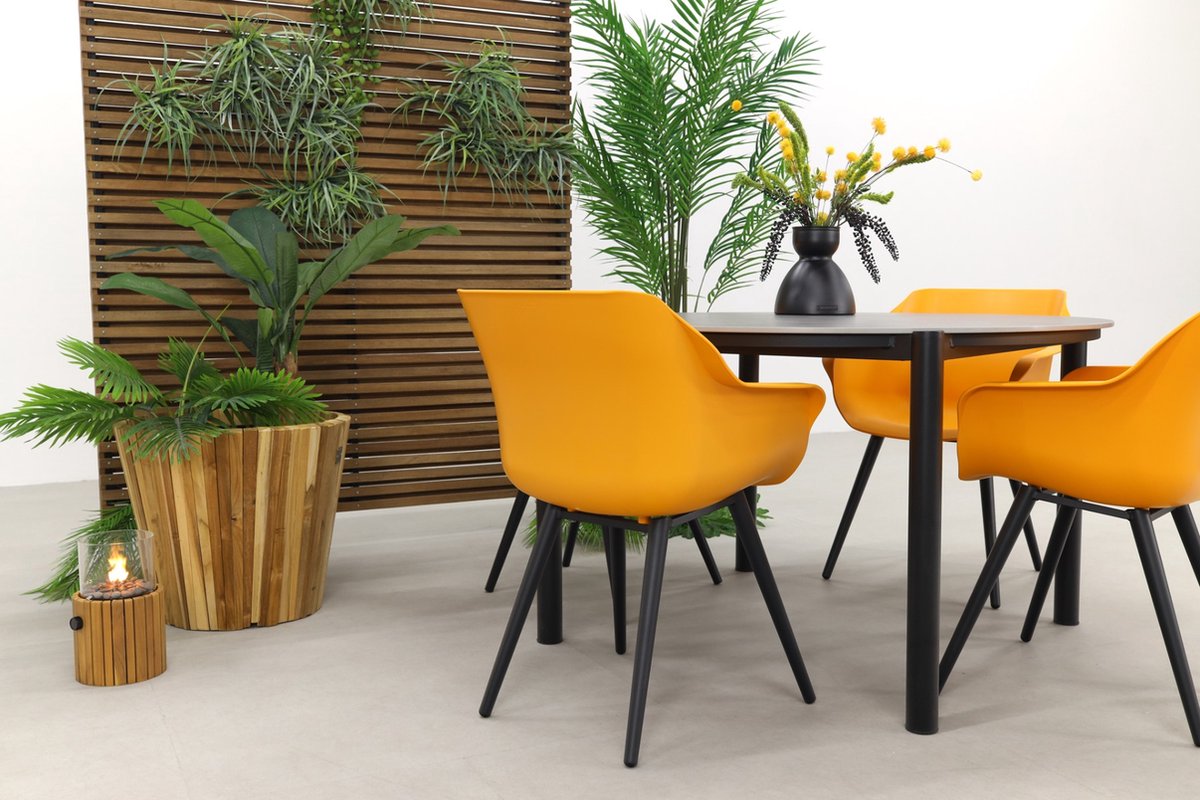 Hartman Sophie Indian Orange/arezzo 130 Cm. Tuinset - 5-delig - Zwart