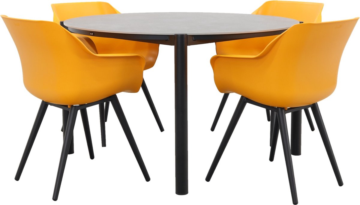Hartman Sophie Indian Orange/arezzo 130 Cm. Tuinset - 5-delig - Zwart