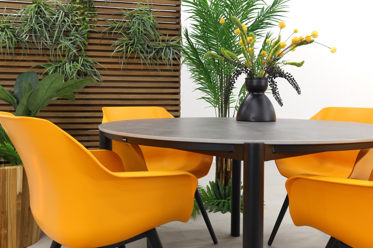 Hartman Sophie Indian Orange/arezzo 130 Cm. Tuinset - 5-delig - Zwart