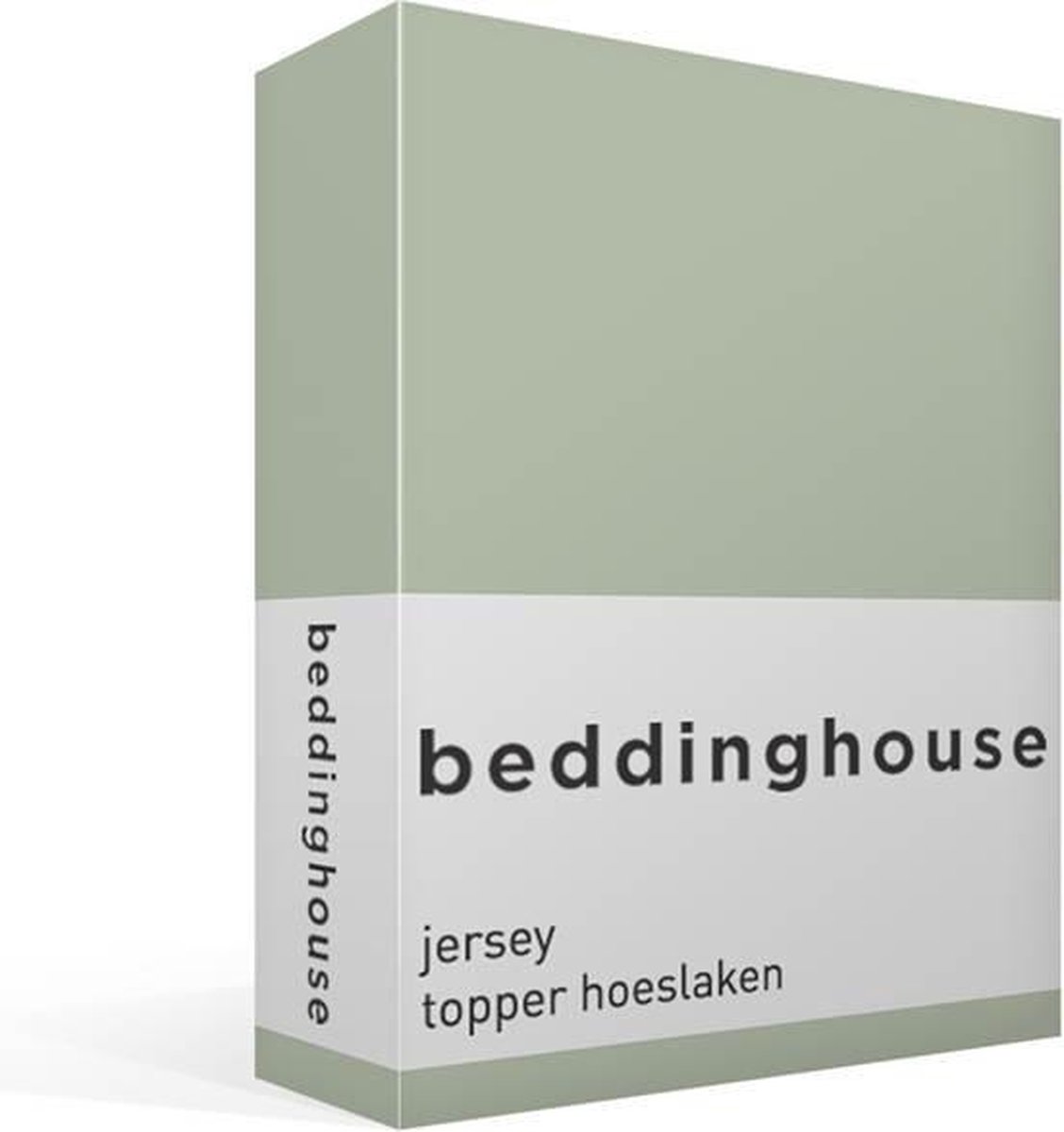 Beddinghouse Jersey Topper Hoeslaken - 100% Gebreide Jersey Katoen - Lits-jumeaux (180x200/220 Cm) - Green - Groen