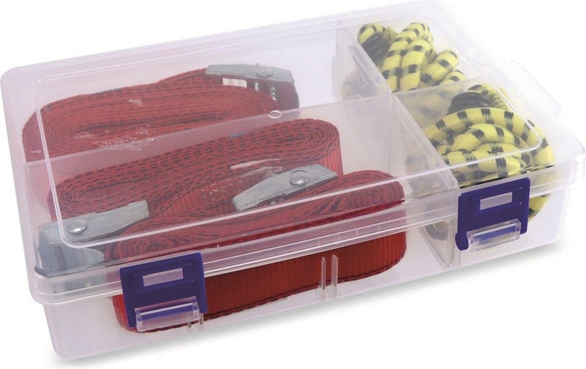 Dunlop Set Spanbanden En Snelbinders - 5-delig In Koffer - Verschillende Lengtes