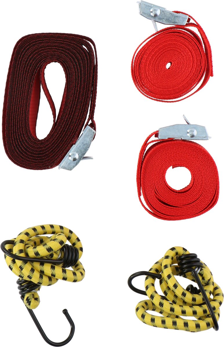 Dunlop Set Spanbanden En Snelbinders - 5-delig In Koffer - Verschillende Lengtes