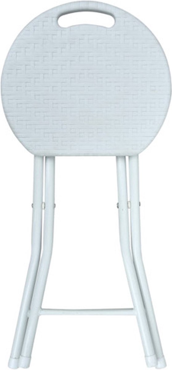 Vidaxl Tuinkrukken Inklapbaar 4 St Rattan-look Hdpe Wit