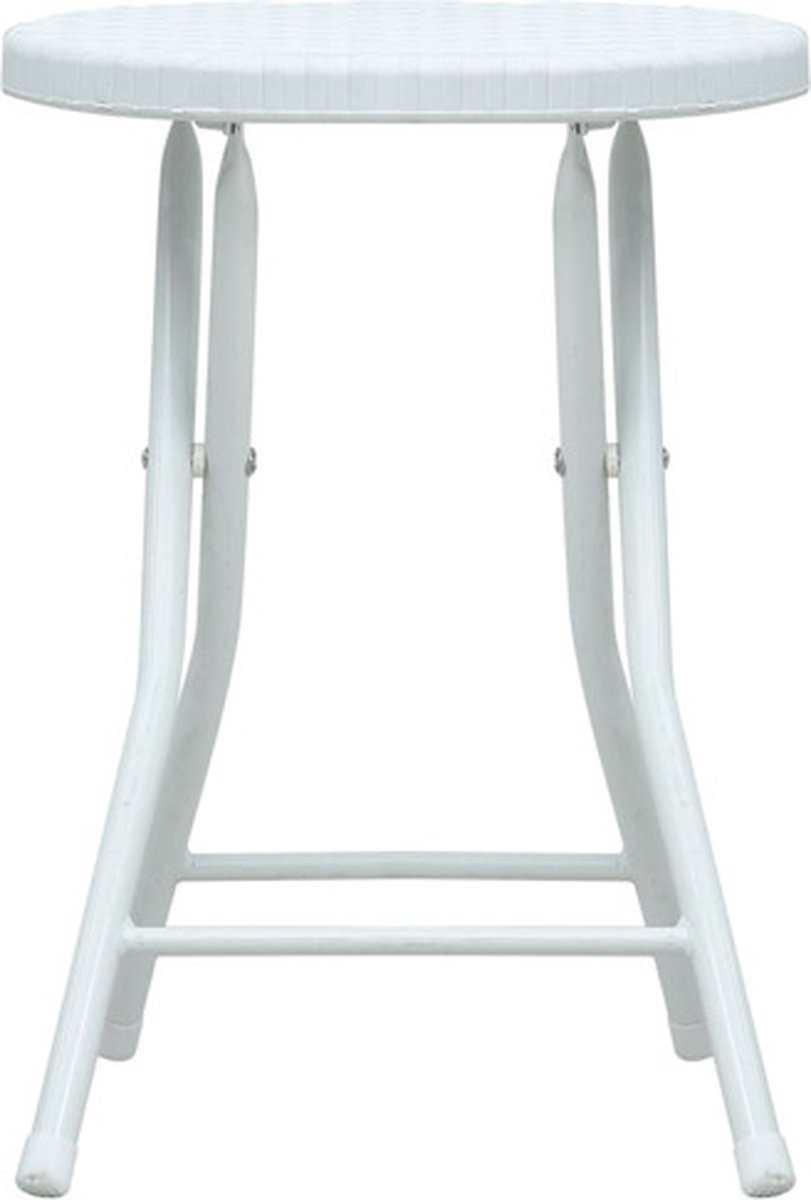 Vidaxl Tuinkrukken Inklapbaar 4 St Rattan-look Hdpe Wit