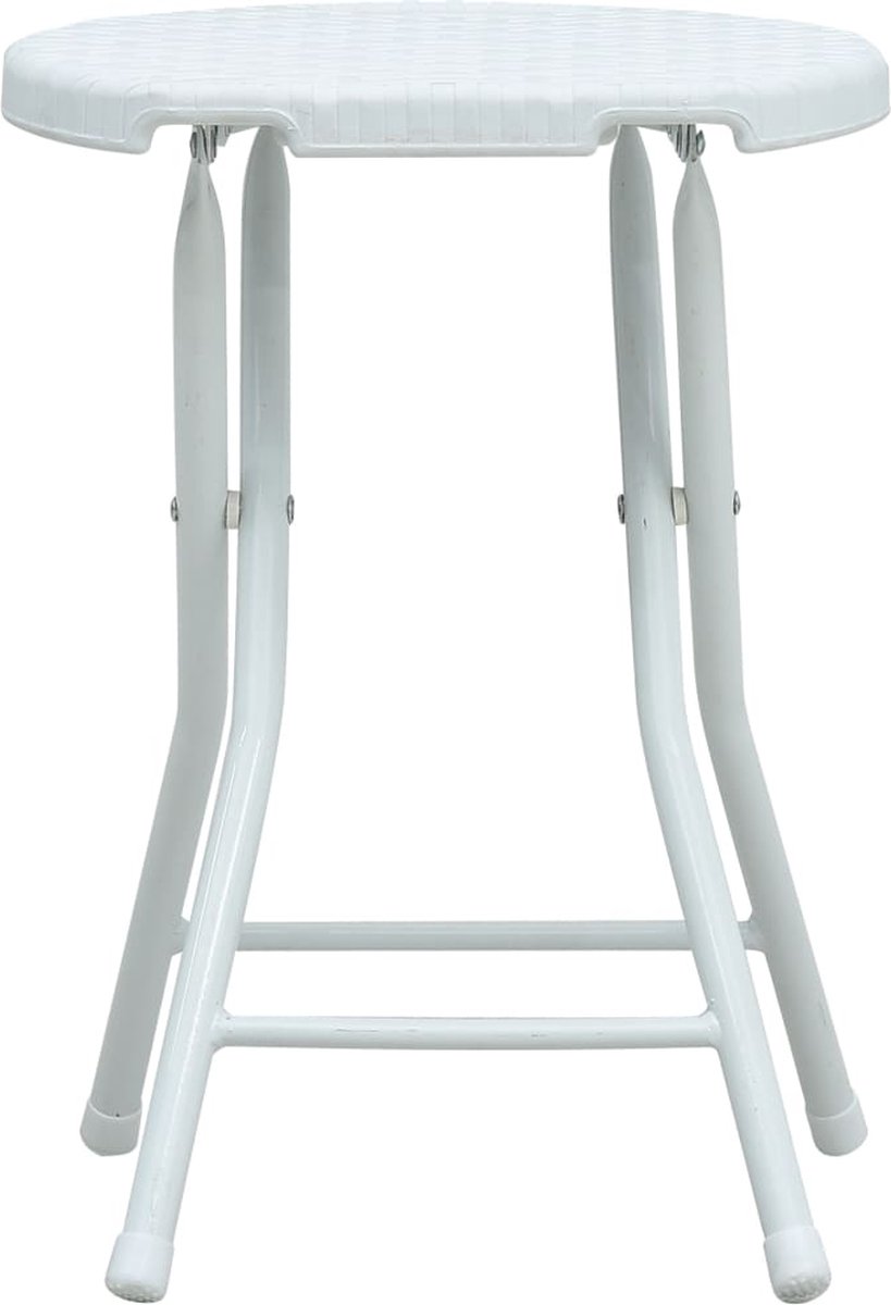 Vidaxl Tuinkrukken Inklapbaar 4 St Rattan-look Hdpe Wit