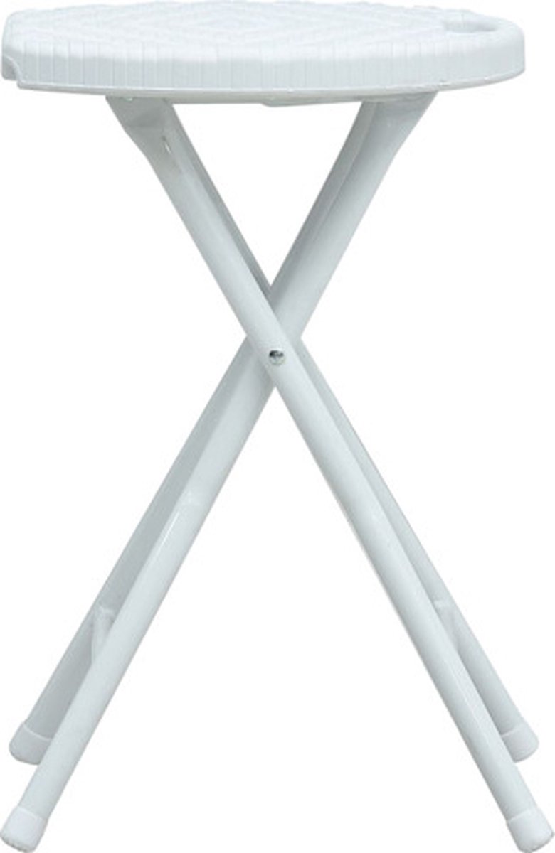 Vidaxl Tuinkrukken Inklapbaar 4 St Rattan-look Hdpe Wit