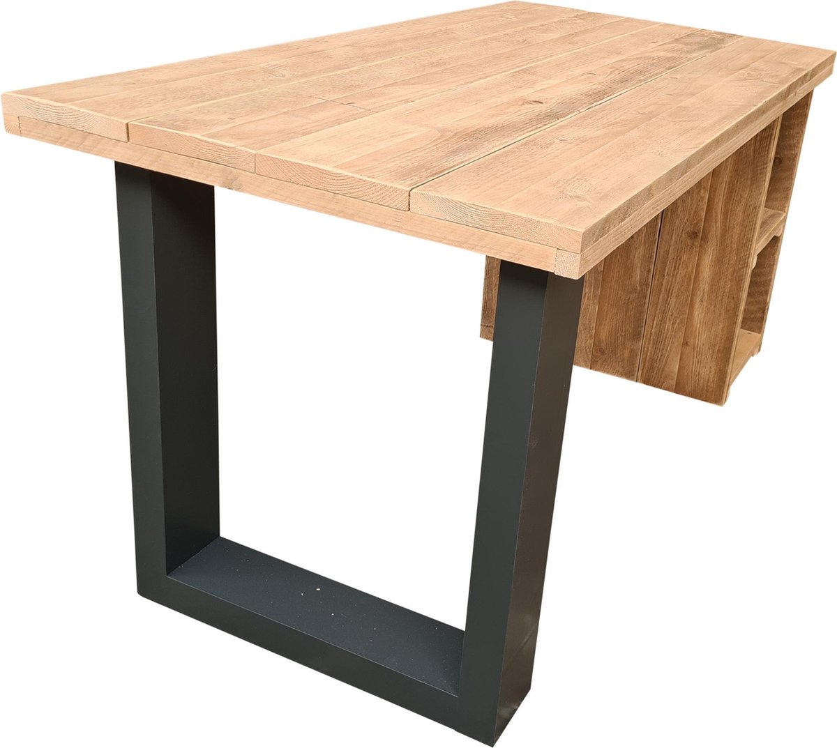 Wood4you Bureau San Diego - Steigerhout 160lx74dx75h Cm Antraciet