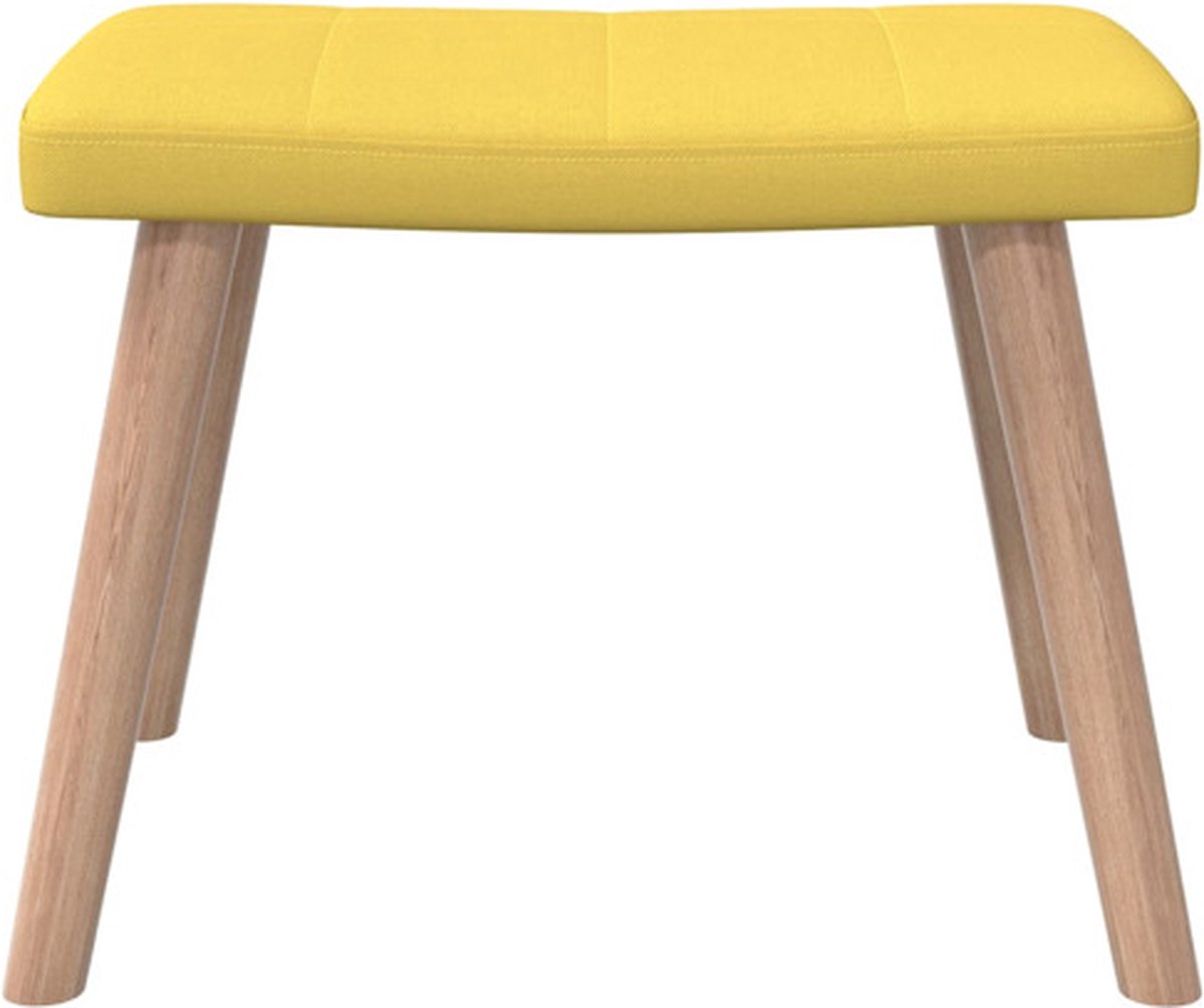 Vidaxl Relaxstoel Met Voetenbank Stof Mosterd - Geel