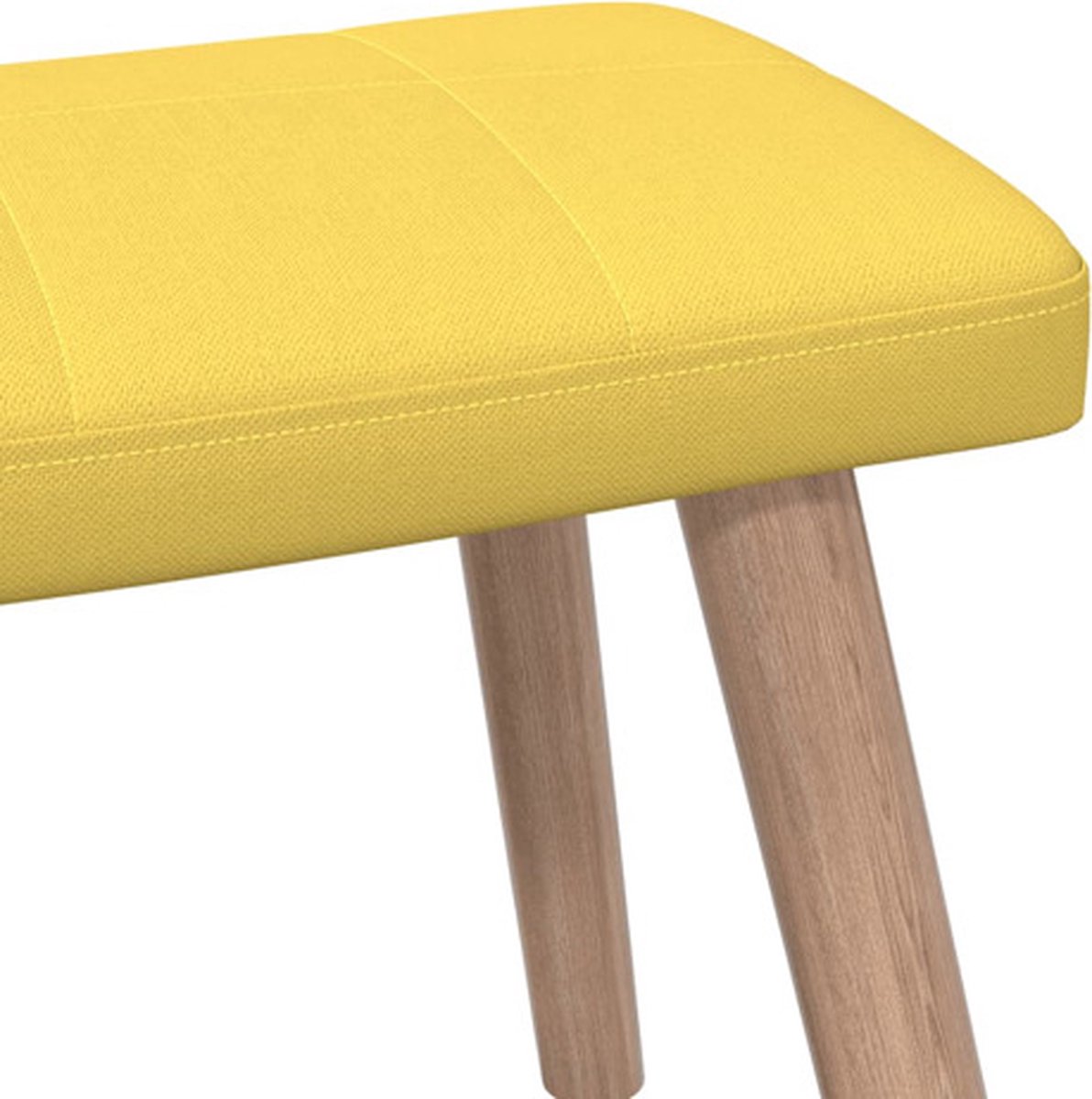 Vidaxl Relaxstoel Met Voetenbank Stof Mosterd - Geel