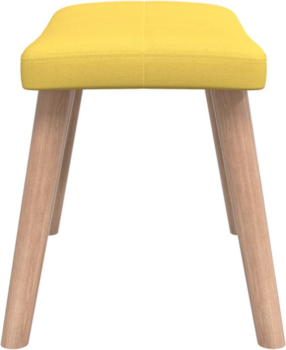 Vidaxl Relaxstoel Met Voetenbank Stof Mosterd - Geel