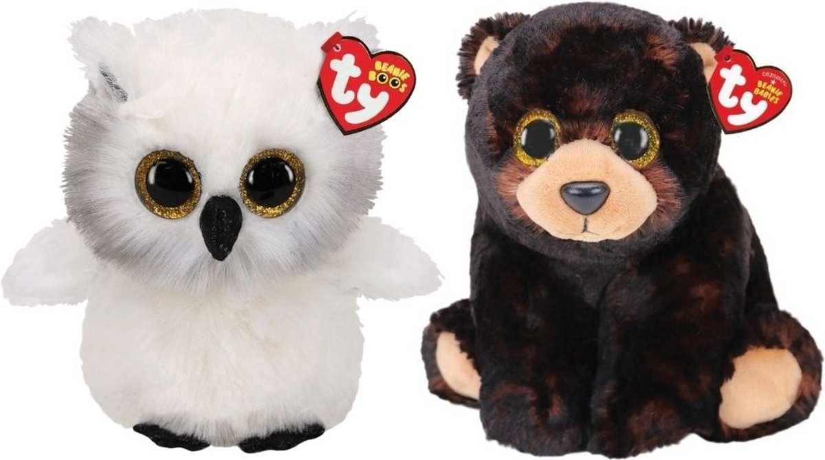 ty - Knuffel - Beanie Buddy - Austin Owl & Kodi Bear