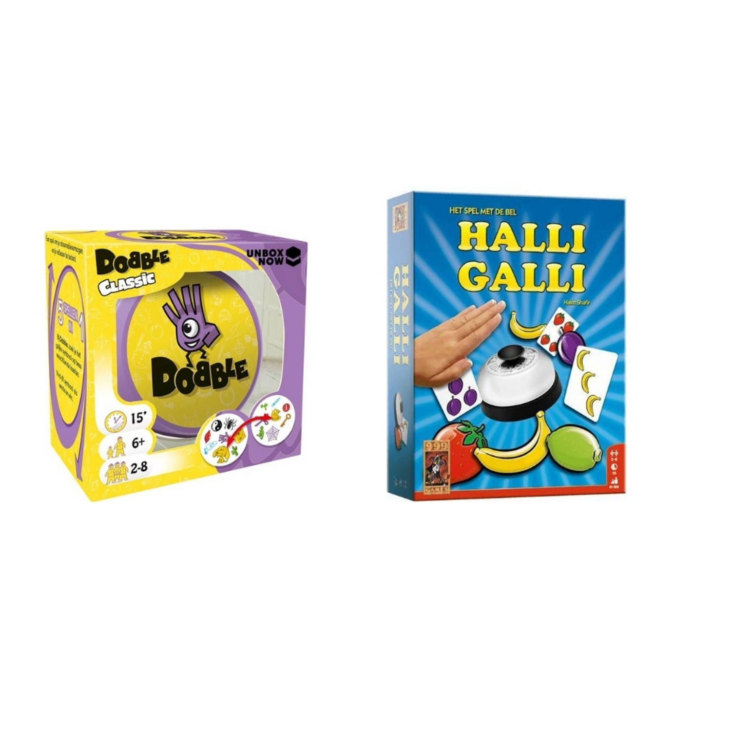 Hasbro Spellenbundel - 2 Stuks - Dobble Classic & Halli Galli