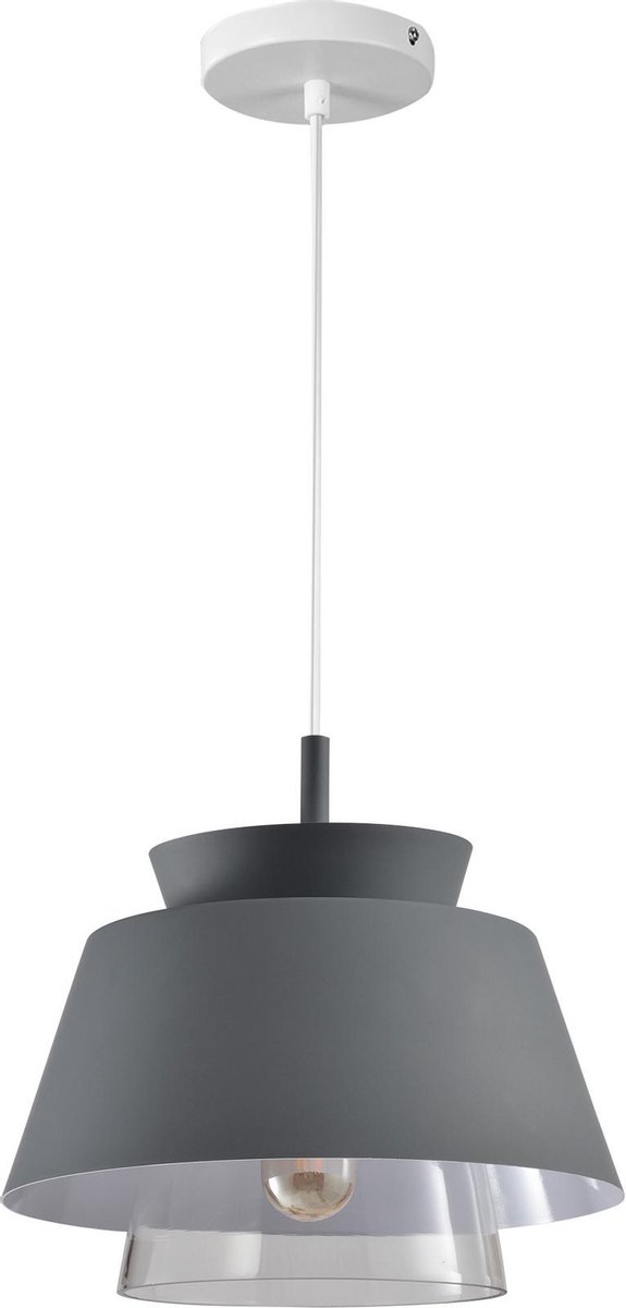 Quvio Hanglamp Metaal En Glas - Quv5100l-grey - Grijs