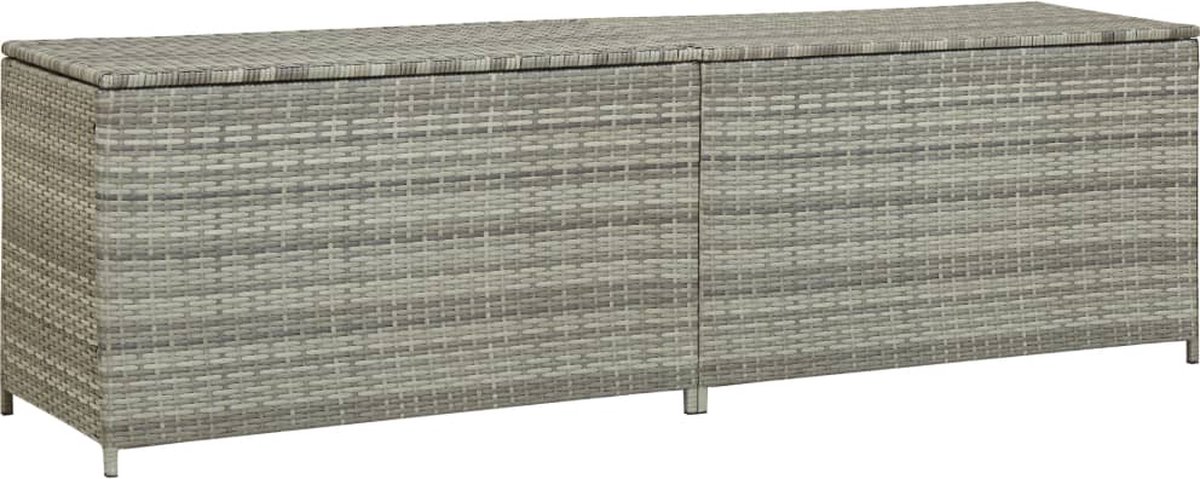 Vidaxl Tuinbox 200x50x60 Cm Poly Rattan - Grijs