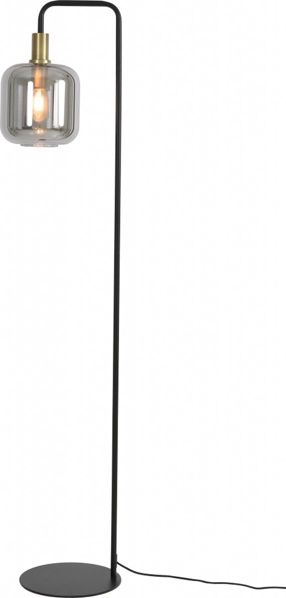 Light & Living Lekar Staande Lamp Transparant - Zwart