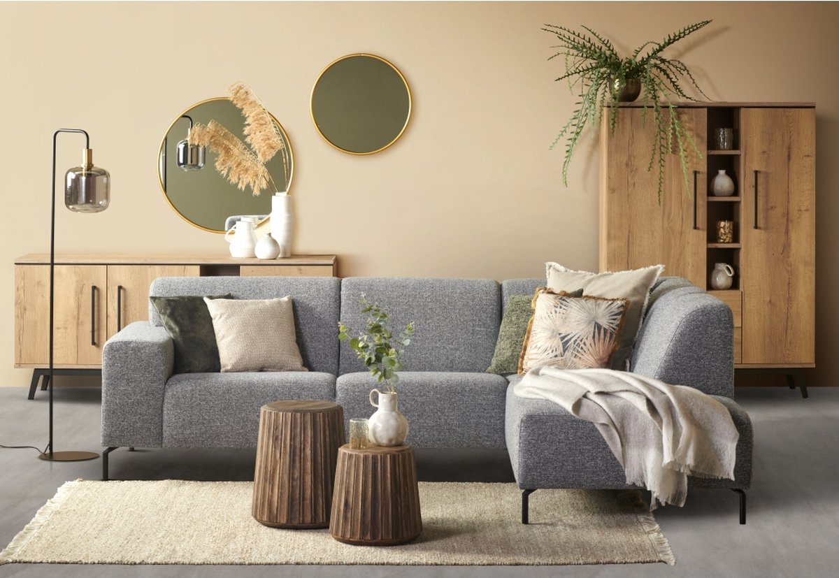 Light & Living Lekar Staande Lamp Transparant - Zwart