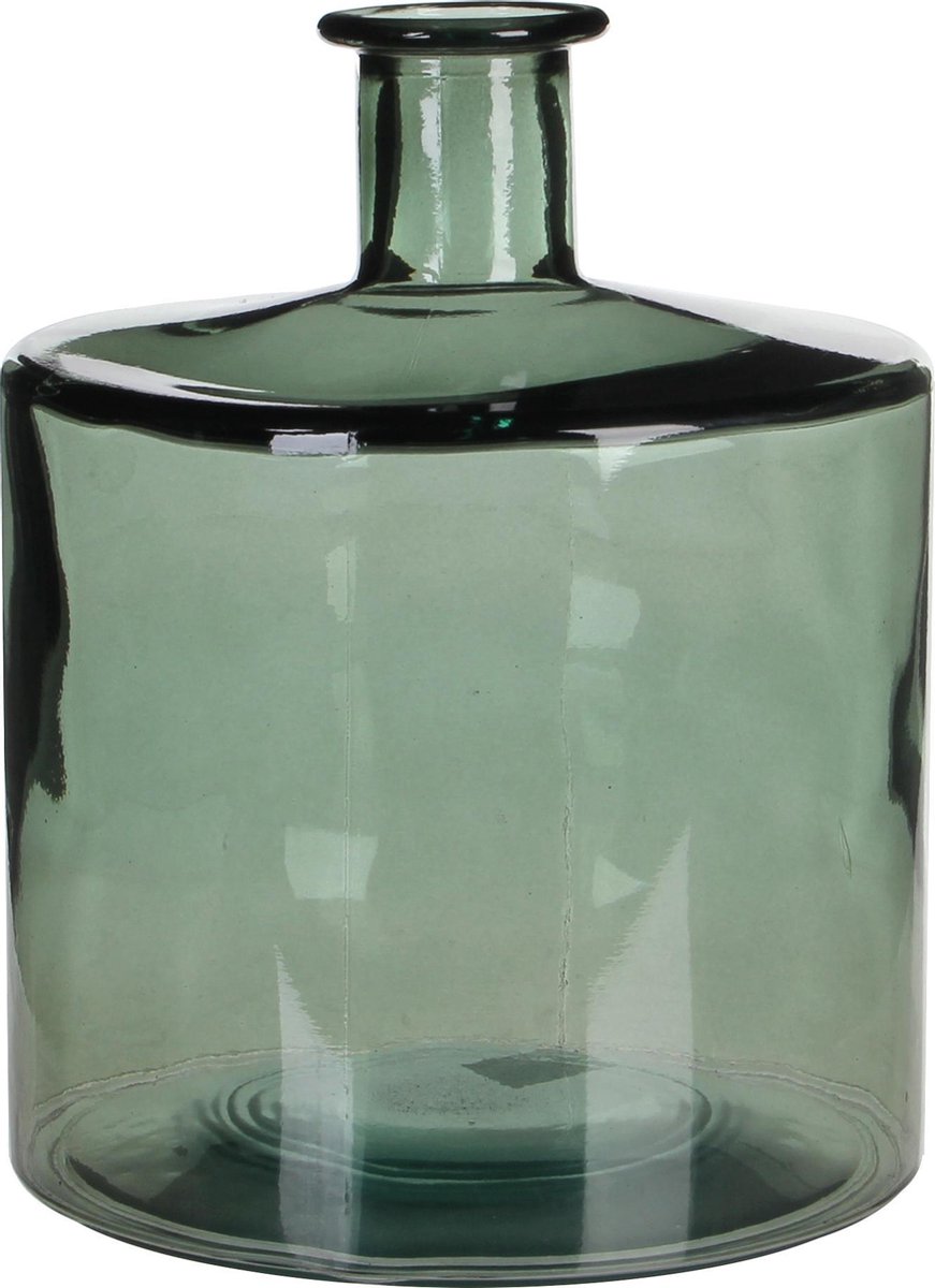 Mica Decorations Fles Vaas Guan H26 X D21 Cm Gerecycled Glas - Vazen - Groen
