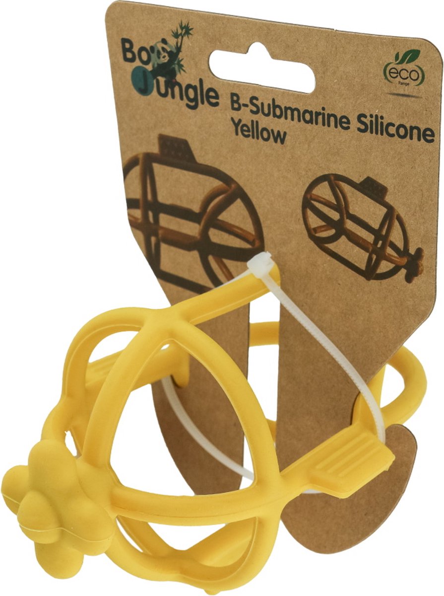Bo Jungle B-submarine Siliconen Bijtspeeltje Onderzeeër - Geel