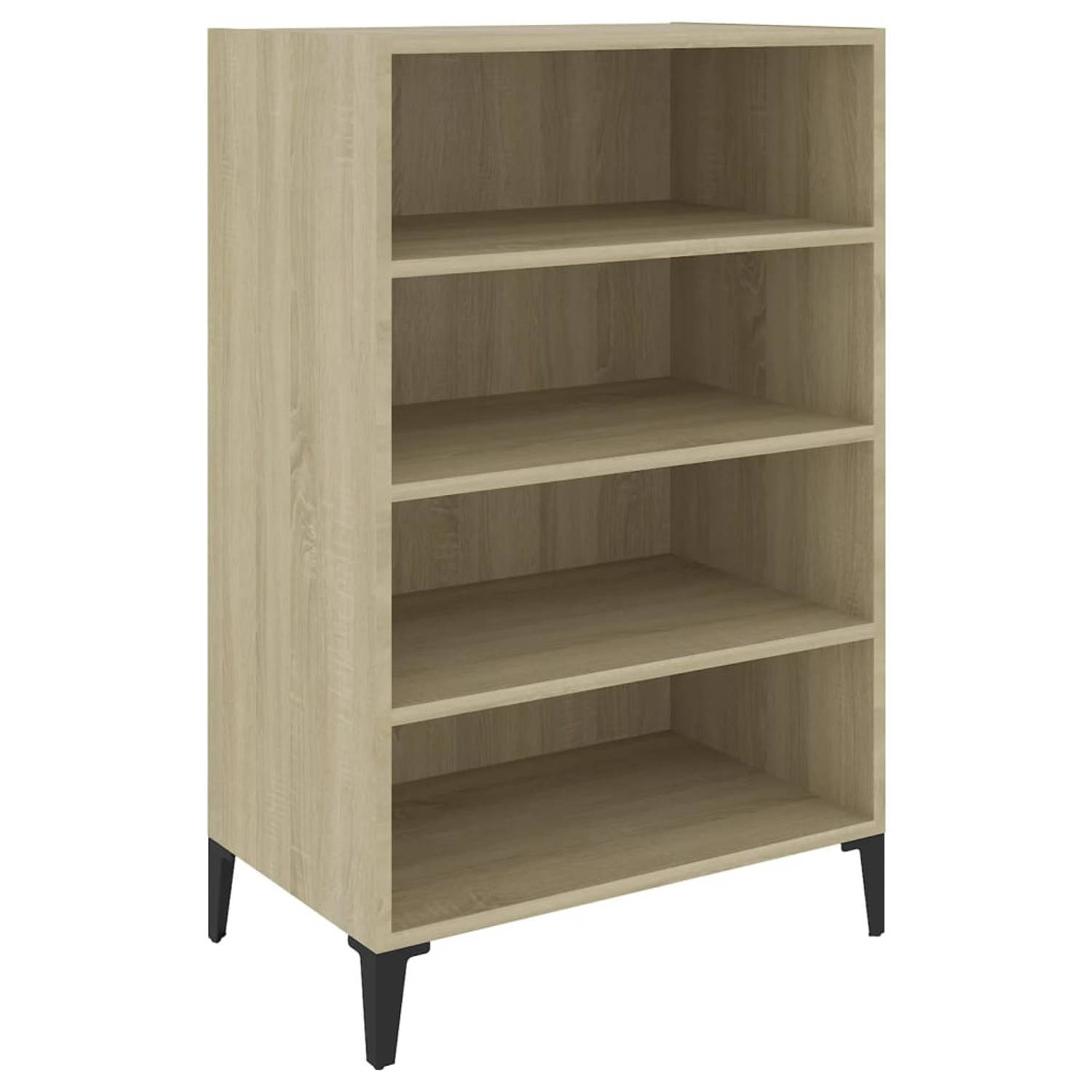 Vidaxl Dressoir 57x35x90 Cm Spaanplaat Sonoma Eikenkleurig - Marrón