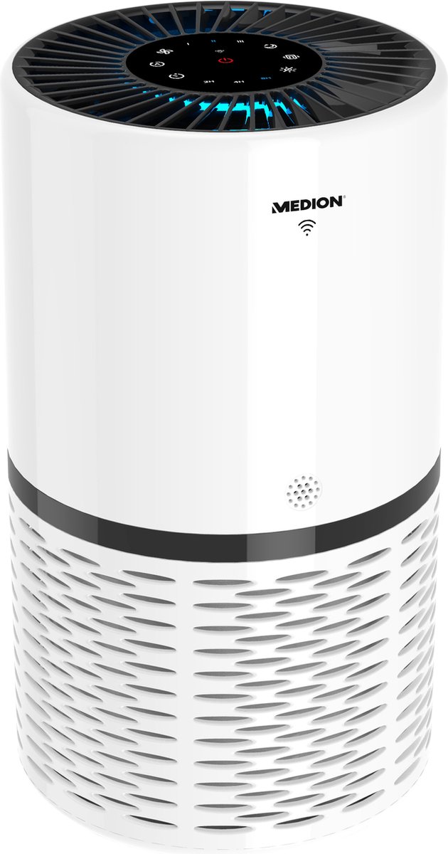 Medion Luchtreiniger Md 10171, Verlaagt Aerosolconcentraties, App-bediening, Aanraakbedieningspaneel, Hepa-filter,