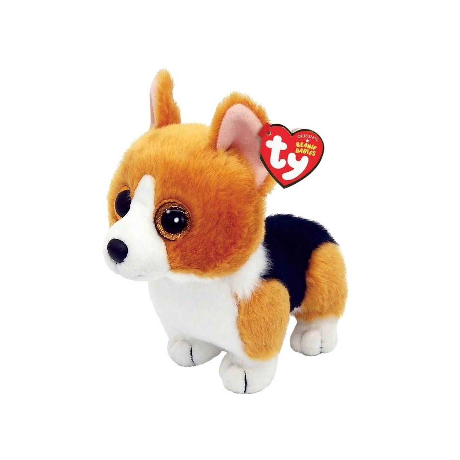 ty Beanie Babies Corgi Dog 15cm - Marrón