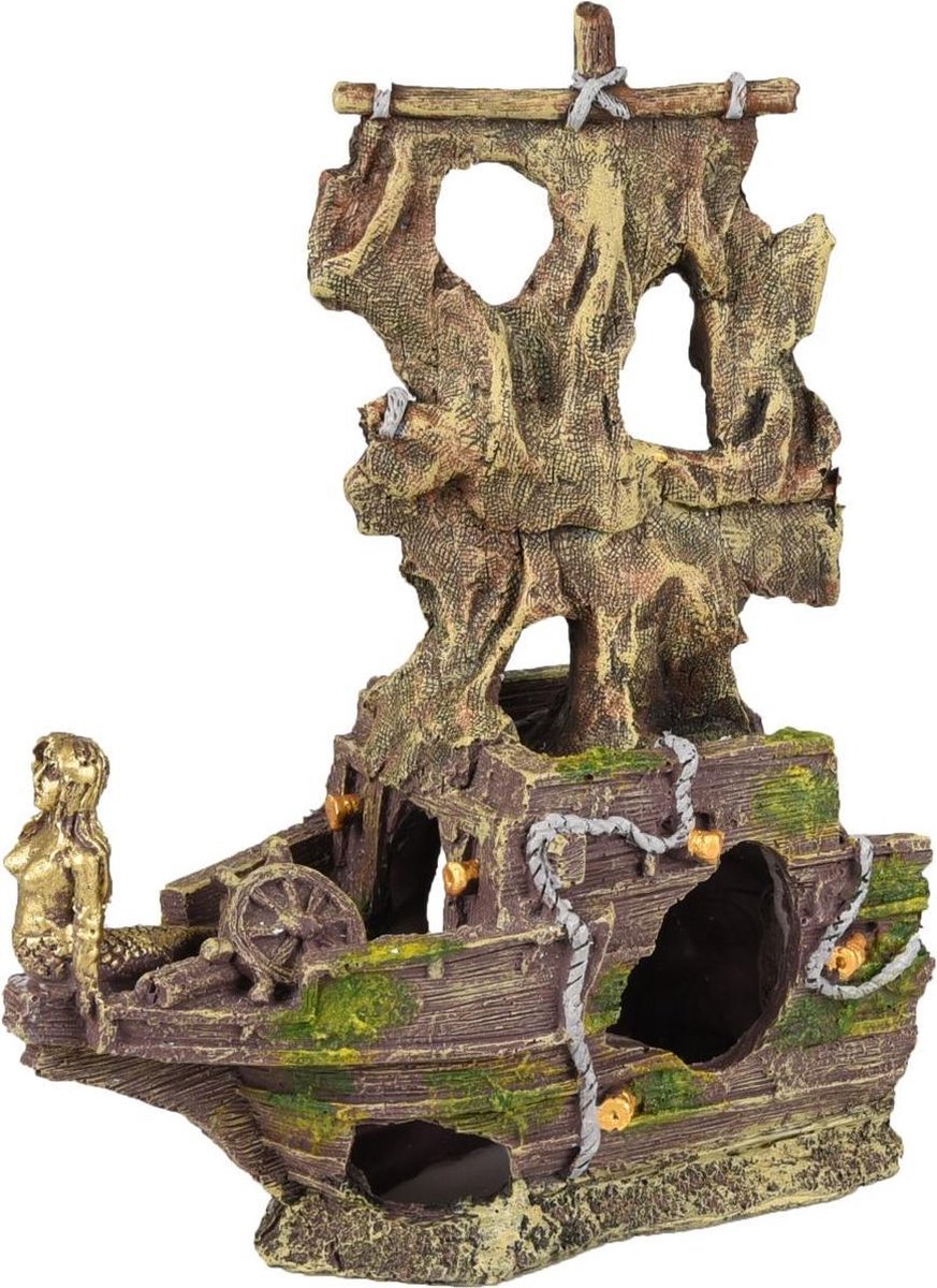 Flamingo Ad Herald Scheepswrak 2 Delen 45x13x34 Cm