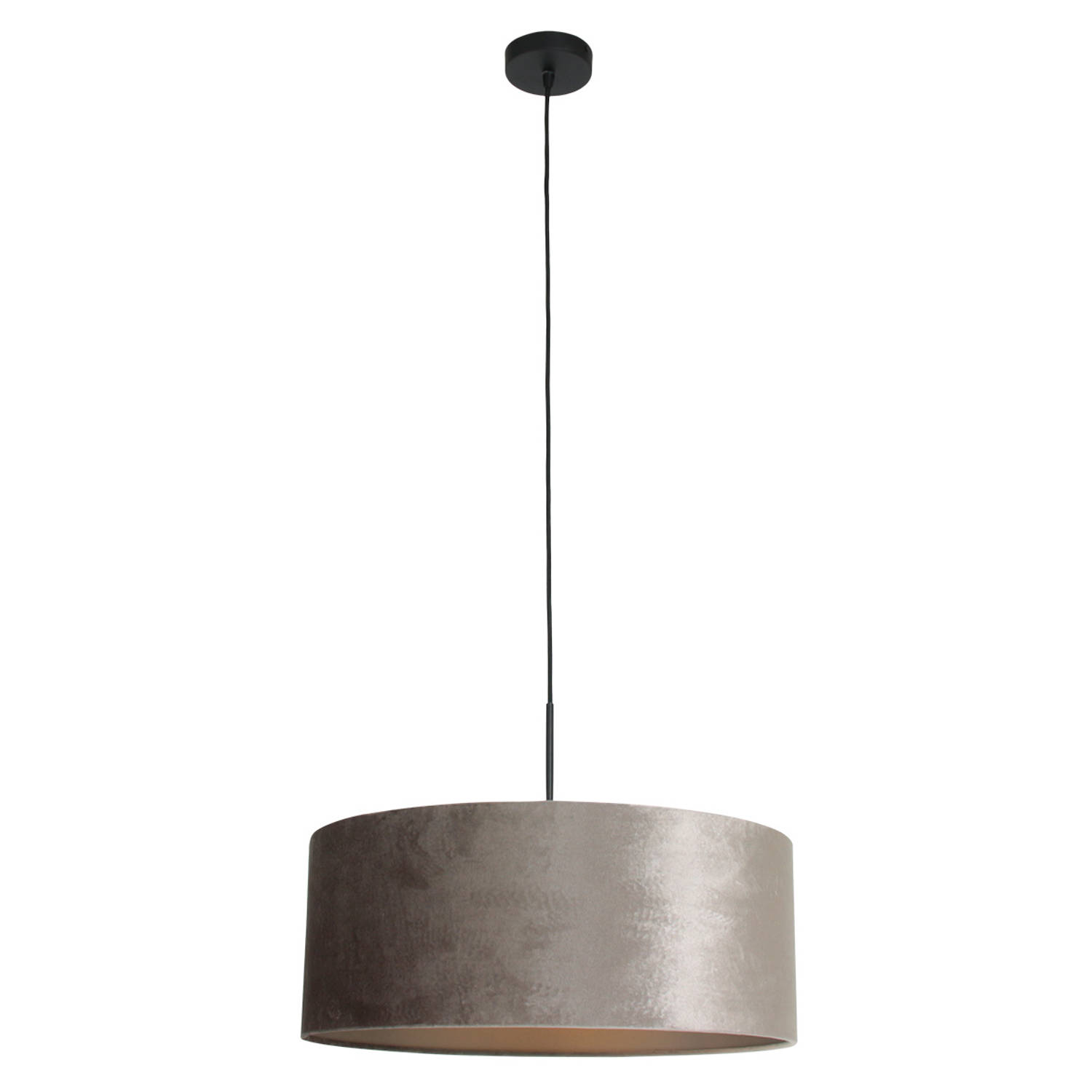 Steinhauer Hanglamp Sparkled Light 8157 Zilver Velours Kap Goud - Zwart